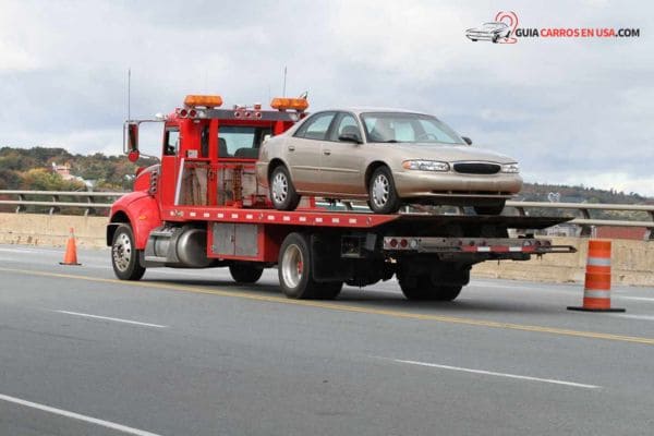 grúa plataforma plana